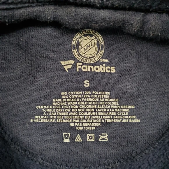 Fanatics Nashville Predators Navy Primary Logo Fleece Pullover Hoodie- SZ Small - Picture 6 of 6